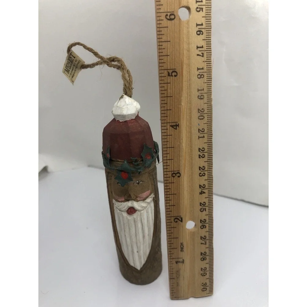 Midwest Cannon Falls‎ Folk Santa Christmas Tree Ornament Primitive Hand Painted